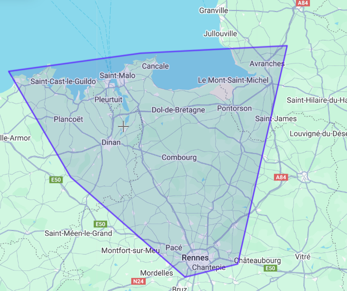 Carte zone d'intervention Saint-Malo